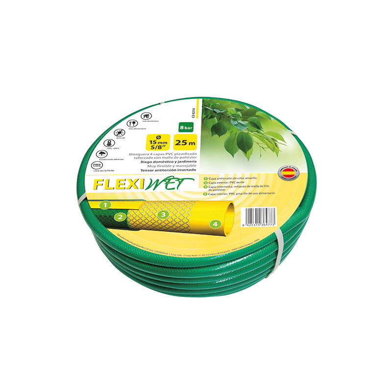 

Manguera Flexible 15 4 Capas - Flexiwet - R/25 Mts - C2-0214..