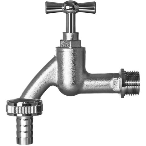 Manguera flexible con conexión de grifo roscada: conexión de manguera de agua de cobre puro plateado de 1/23/4, 4 puntos  presión normal