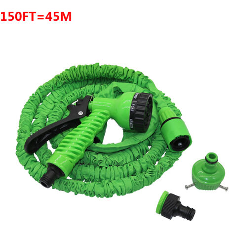 Manguera Flexible de agua para jardín, tubo extensible mágico 7 en 1, PISTOLA DE PULVERIZACIÓN, aspersores de lavado de coche, 25-150FT,150FT