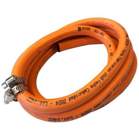 Rollo de Tubo de Gas Butano Flexible, Disponible en color naranja, Medidas: 8 mm x 60 m