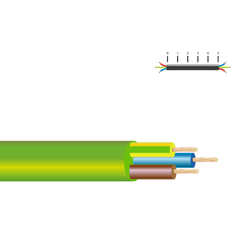 

Manguera libre de halógenos verde 3x1mm euro/mts - EDM