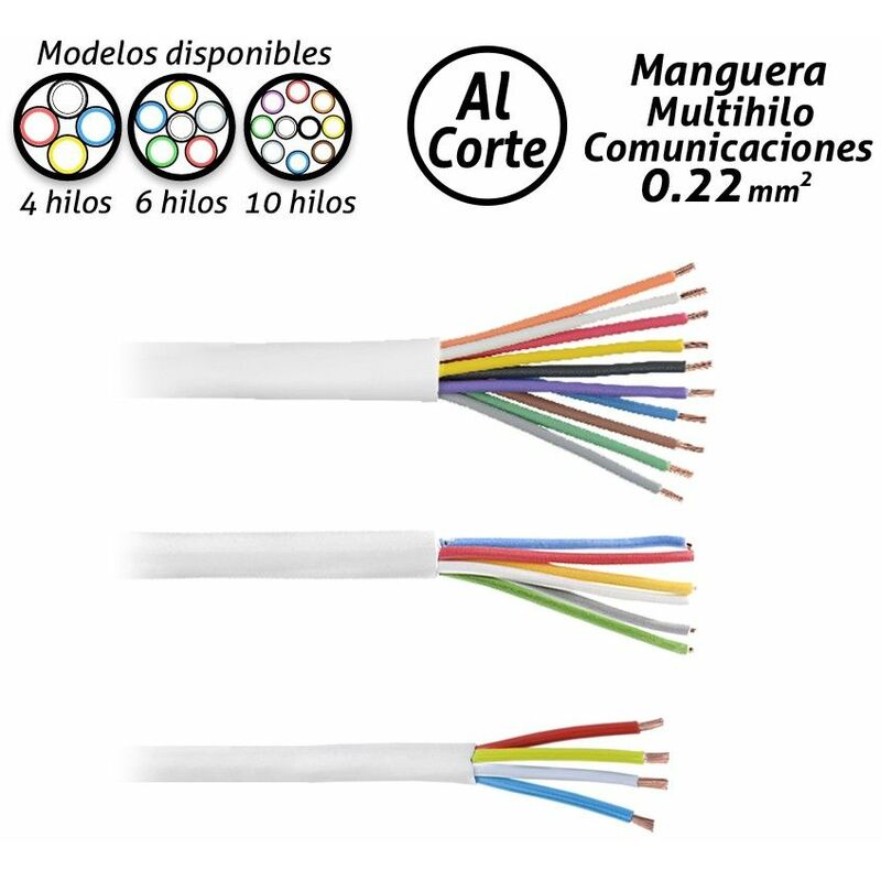 

Manguera multihilo comunicaciones 0.22mm2 Cubierta blanca 4 - Cubierta blanca