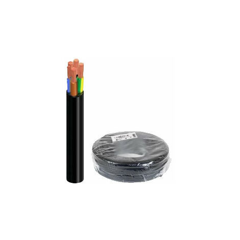 Cable al corte metros Manguera 2X1,5 mm Negro. FLEXIBLE PVC RV-K 0,6/1KV  -CPR