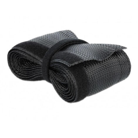 Manguera trenzada con cierre de velcro delock 5 mx 32 mm negro