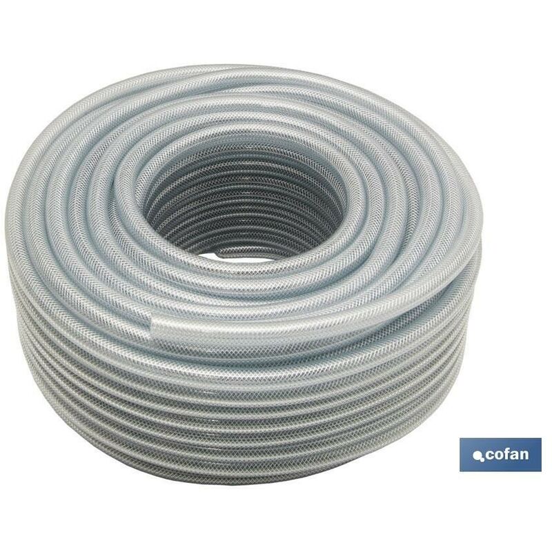

Manguera pvc cristal con refuerzo 30x38mm25m