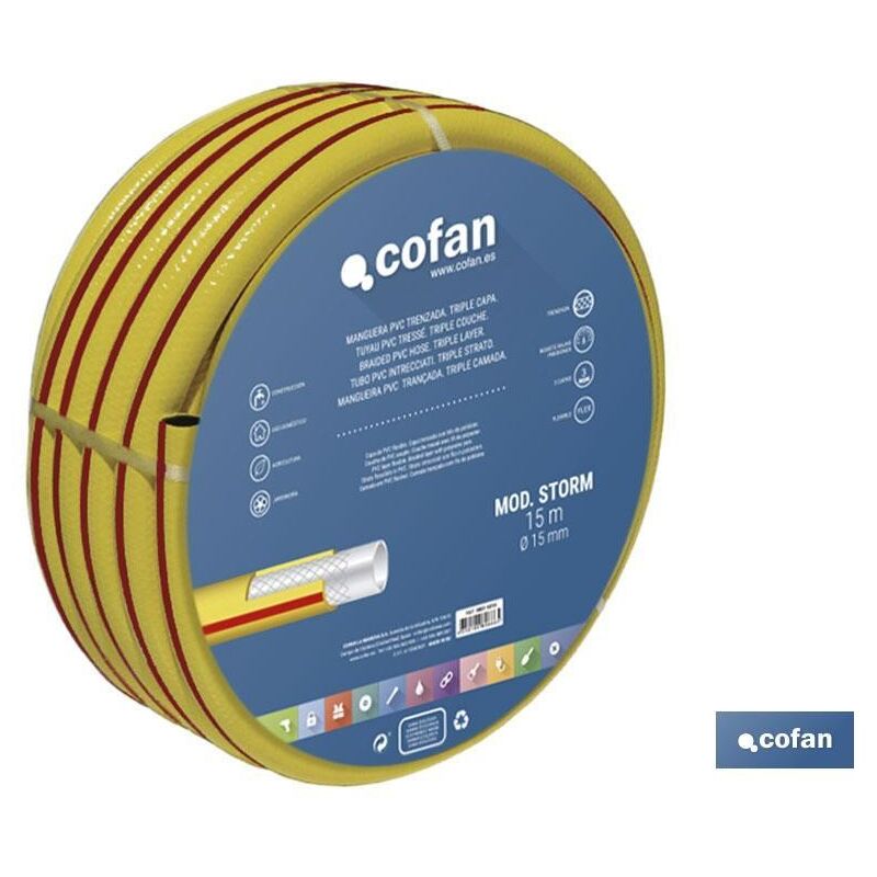 

Otros - Manguera pvc modstorm 3 capas trenzada Ø15x25 m
