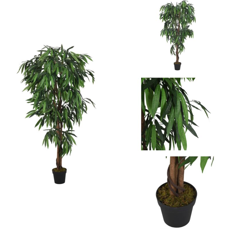 Vidaxl - Manguier artificiel 300 feuilles 80 cm vert - Palmier Artificiel - Plante Artificielle - Décoration Intérieure - Maison Tropical - Verdure