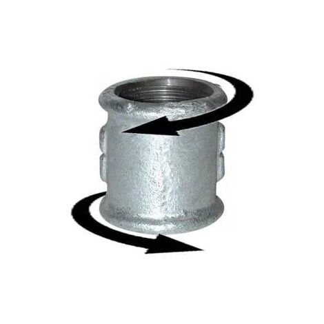 Manguito 40x49, derecha izquierda galvanizado