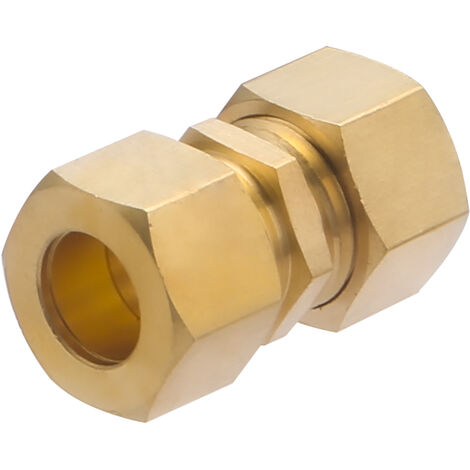 Manguito bicónico de latón D.14 para tubo de cobre QUICK PLOMBERIE