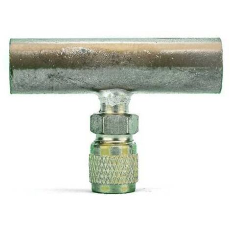 Manguito Cobre 1/4 Soldar Union Con Valvula Obus Tapon