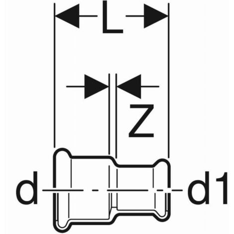 Manguito de transición de cobre GEBERIT Mapress - 620