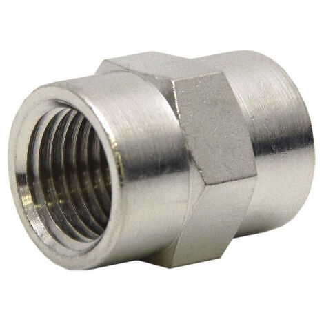 Manguito Hembra-Hembra Latón Niquelado                 Rosca 3/4"