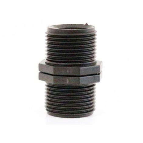 Manguito Riego 1" Roscado Fitting Macho Polipropileno