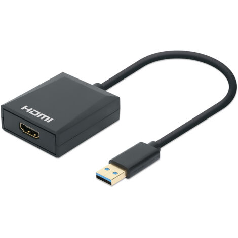 Manhattan 153690 replicatore di porte e docking station per laptop Cablato USB 3.2 Gen 1 (3.1 Gen 1) Type-A Nero
