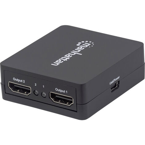 Manhattan 207652 2 Port HDMI-Splitter  1920 x 1080 Pixel Schwarz