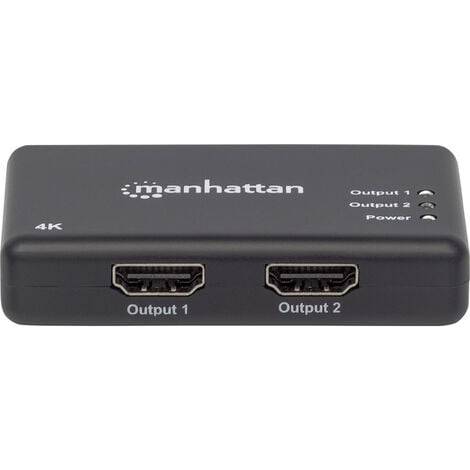 TECHLY Manhattan 207669 2 Port HDMI-Splitter 4096 x 2160 Pixel Schwarz