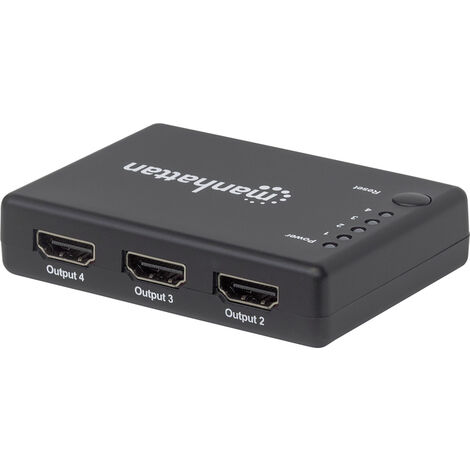Manhattan 207706 4 Port HDMI-Splitter 4096 x 2160 Pixel Schwarz