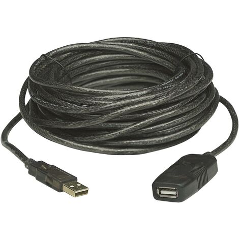 Manhattan Câble USB USB 2.0 USB-A mâle, USB-A femelle 20.00 m noir 150958 R68289