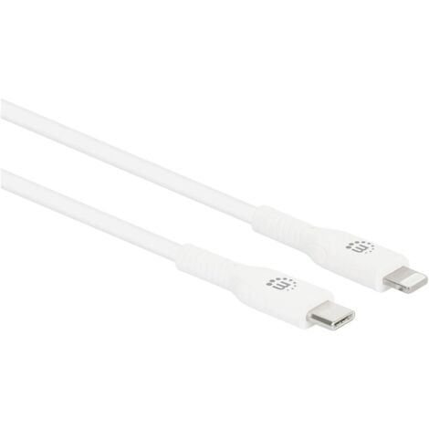 Manhattan Câble USB USB-C® mâle, Connecteur Lightning 2.00 m blanc 394529