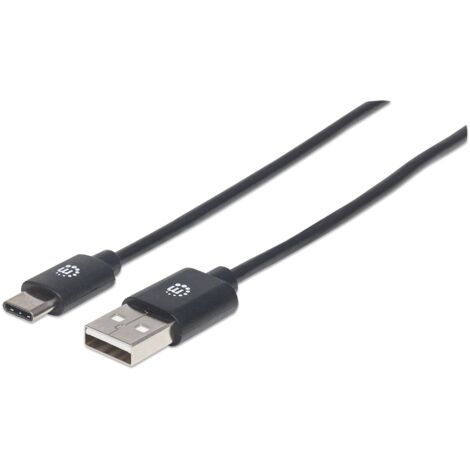 Manhattan Cavo HiSpeed USB-A Maschio / USB-C  Maschio 3m Nero