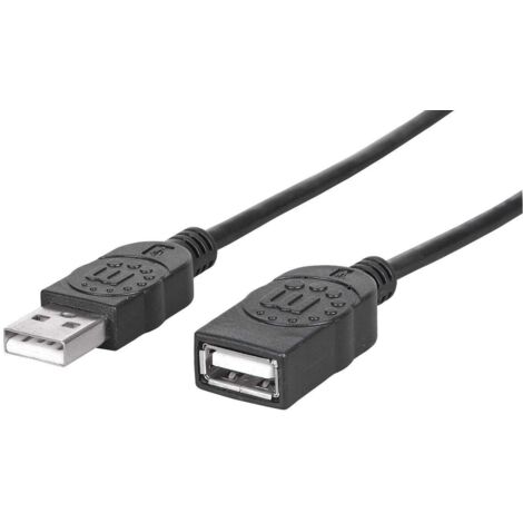 Manhattan Cavo prolunga USB 2.0 Hi-Speed 1m Nero
