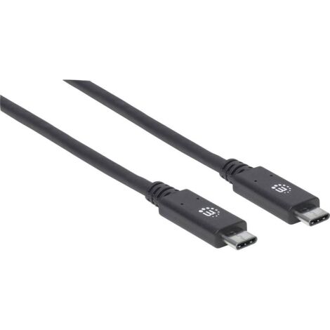 Manhattan Cavo SuperSpeed+ USB-C  Maschio/USB-C  Maschio 1m Nero