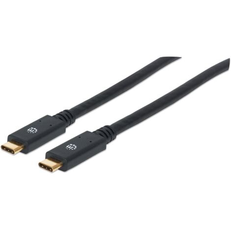 Manhattan Cavo SuperSpeed USB-C  Maschio/USB-C  Maschio 2m Nero