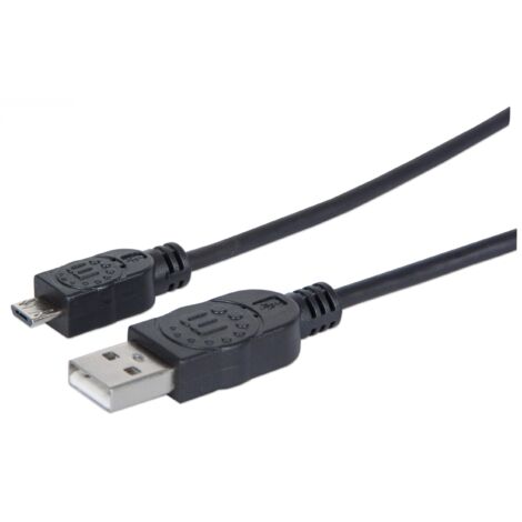 MANHATTAN Cavo USB 2.0 A Maschio/Micro B Maschio, 1,0 m, Nero