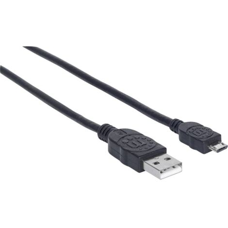MANHATTAN Cavo USB 2.0 A Maschio/Micro B Maschio, 3,0 m, Nero