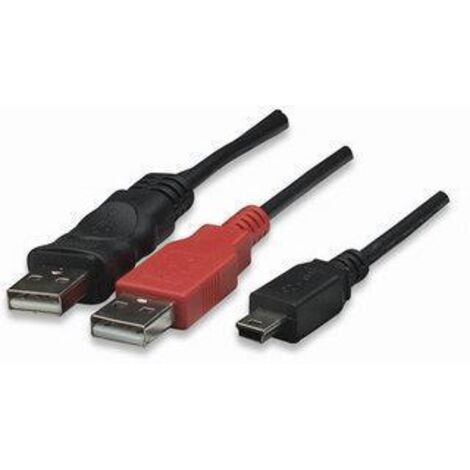 MANHATTAN Cavo USB 2.0 ad Y per alimentazione A mini B 0,6 mt