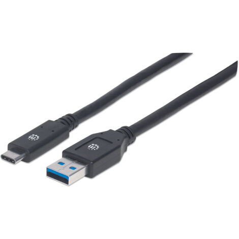 Manhattan Cavo USB-A 3.1 Maschio / USB-C  Maschio 3m Nero
