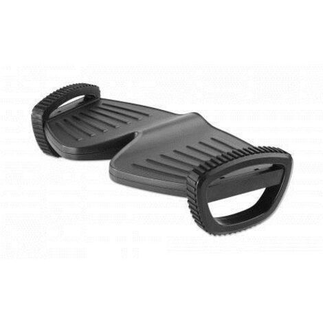 Manhattan Ergonomica Wippe per i Piedi, 277x500 mm, Superficie Riffinata, Design in Nero, Comfort sotto la Scrivania e Aumento della Produttivit�, Due Movimenti Oscillanti, Garanzia a Vita