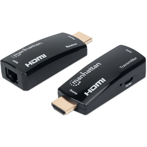 MANHATTAN Extender HDMI Over Ethernet 1080p Compatto Nero Nero