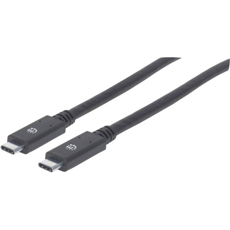 Manhattan USB-Kabel  USB 3.2 Gen1 (USB 3.0 / USB 3.1 Gen1) USB-C® Stecker 2.00 m Schwarz  354905