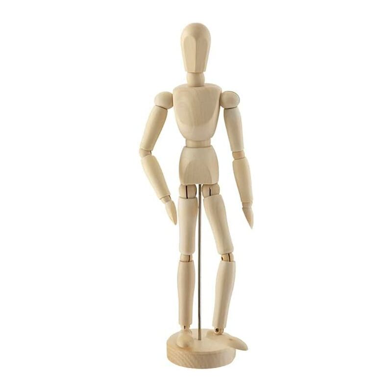 Manichino in legno per belle arti, altezza 30 cm