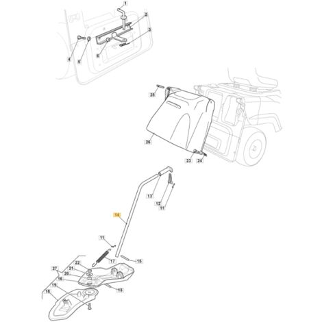 Manico deflettore mulching ORIGINALE STIGA trattorino tagliaerba 327394003/2