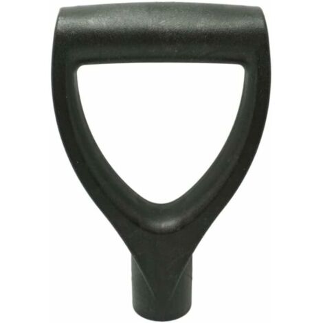 Manico per vanga, forcone da giardino, manico per pala a forma di D, manico in plastica per attrezzi da scavo e rastrellamento, nero