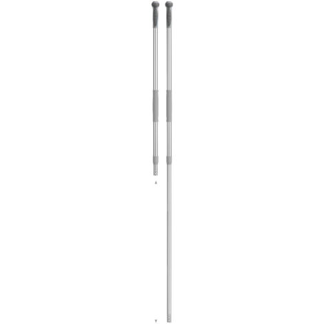 Manico Telescopico in alluminio da 184 cm. grigio