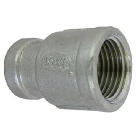 MANICOTTO DI RIDUZIONE FF ACCIAIO INOX 1" x 1/2"