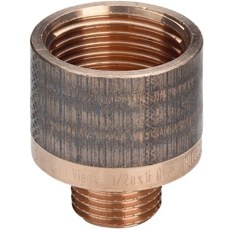Manicotto di riduzione MF 3/8"x1/2" bronzo, filettatura R, filettatura Rp, tondo 322564