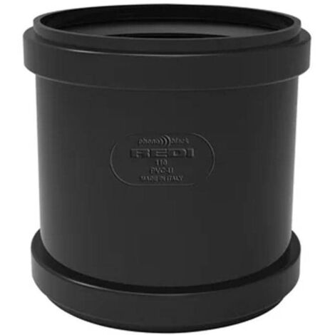Manicotto femmina innesto Ø100 PVC nero mod. Phono black NICOLL