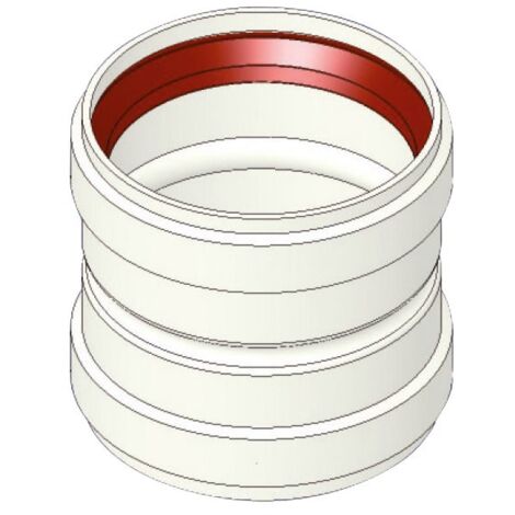Manicotto FF in alluminio bianco ø 60 mm, con guarnizione a doppio labbro. 00000051076 - -  TECNOGAS - -