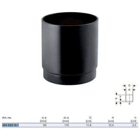 Manicotto Geberit PE prolungato, per vaso a pavimento ø90 mm 366.893.16.1