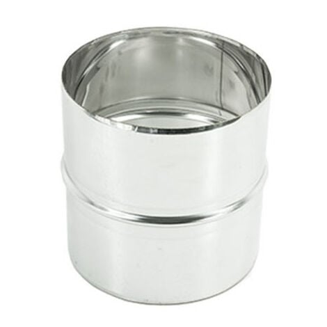 Manicotto giunzione da 200mm raccordo mm inox per unire tubo flessibile a tubo flessibile