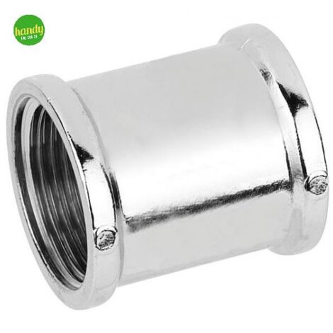 Manicotto in ottone cromato tiemme femmina femmina 3/8