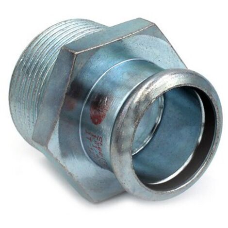 MANICOTTO MISTO FILETTO MASCHIO A PRESSARE IN ACCIAIO AL CARBONIO 1"1/2 x 35