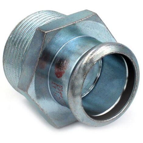 MANICOTTO MISTO FILETTO MASCHIO A PRESSARE IN ACCIAIO AL CARBONIO- 3/8 x 15- R.M.- pezzi 1