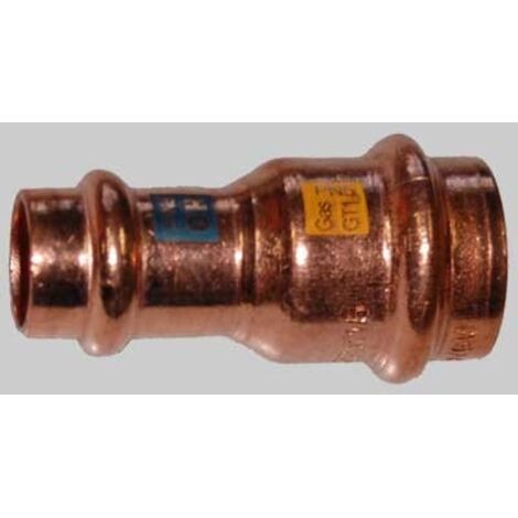 MANICOTTO RAME RIDOTTO A PRESSARE FEMMINA/FEMMINA - 35 x 28
