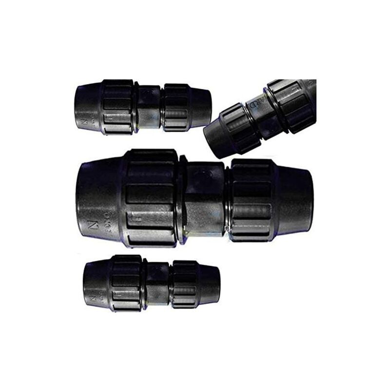 Image of Set di 4 Raccordo in Polietilene 32 a 25 mm Connettore per tubo Sistema di irrigazione Unione per Tubi Irrigazione