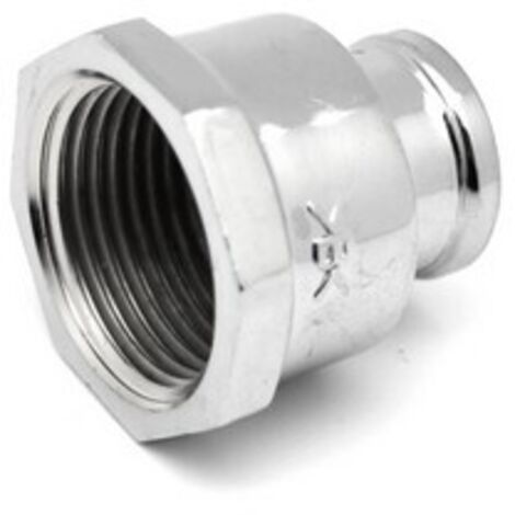 MANICOTTO RIDOTTO DIRITTO FF IN OTTONE CROMO IBP 3/4" x 1/2" -CONF